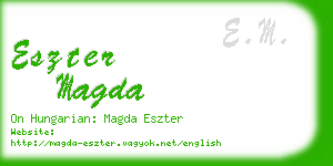 eszter magda business card